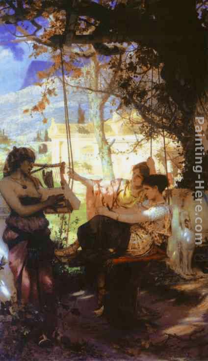 Song of a Slave-Girl painting - Henryk Hector Siemiradzki Song of a Slave-Girl art painting